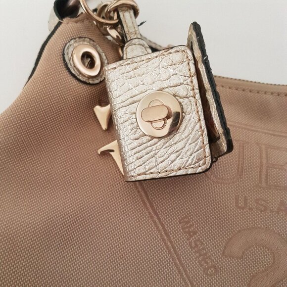 Y2K Vintage GUESS USA Purse Bag Washed Jeans Canvas Faux Leather Strap Logo RARE - Picture 6 of 16